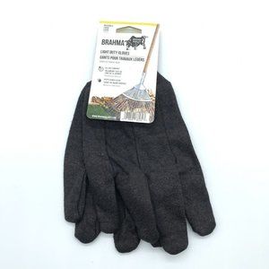 Brahma Light Duty Gloves All Day Comfort Knit Dark Brown L